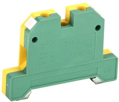 Зажим наборный ЗНИ-6PEN 6кв.мм (JXB-земля) IEK YZN20-006-K52