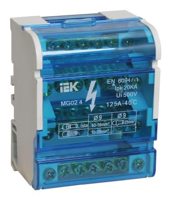 Шина на DIN-рейку в корпусе (кросс-модуль) ШНК 4х7 3L+PEN IEK YND10-4-07-100 Шина на DIN-рейку в корпусе (кросс-модуль) ШНК 4х7 3L+PEN IEK YND10-4-07-100