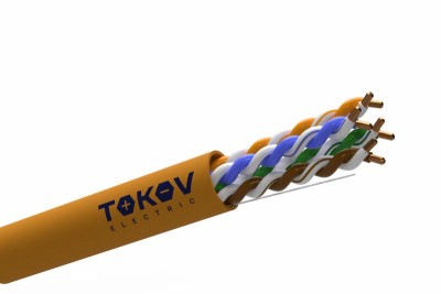 Кабель витая пара U/UTP 4х2х24AWG(0.52мм) кат.5E нг(А)-HF (LSZH) indoor Fluke tested 305м (м) PRO TOKOV ELECTRIC TKP-C06-U42-5E-RU-LSZH