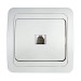 Розетка телефонная 1-м СП Classico 2034 16А IP20 бел. ASD / IN HOME 4690612000404