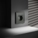 Розетка 1-м СП S70 16А с USB A+A с заземл. защ. шторки механизм титан Voltum VLS040406