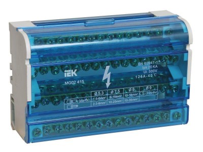 Шина на DIN-рейку в корпусе (кросс-модуль) ШНК 4х15 3L+PEN IEK YND10-4-15-125 Шина на DIN-рейку в корпусе (кросс-модуль) ШНК 4х15 3L+PEN IEK YND10-4-15-125