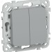 Выключатель проходной 2-кл. СП FLITE ВС62-1-0-ФлС 10А механизм сер. IEK FI-V22-0-10-1-K03