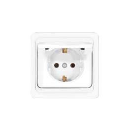 Розетка 1-м СП Валери 16А IP20 с заземл. с крышкой бел. UNIVersal В0029 Розетка 1-м СП Валери 16А IP20 с заземл. с крышкой бел. UNIVersal В0029