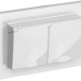 Розетка 2-м СП BRITE РСбш12-3-44-БрБ 16А в сборе IP44 с крышкой бел. IEK BR-R26-16-44-K01-F