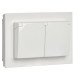 Розетка 2-м СП BRITE РСбш12-3-44-БрБ 16А в сборе IP44 с крышкой бел. IEK BR-R26-16-44-K01-F