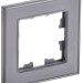 Рамка 1-м BRITE РУ-1-2-БрСе стекло сер. IEK BR-M12-G-K03