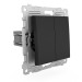 Выключатель 2-кл. СП Pixel 10А IP20 механизм карбон TOKOV ELECTRIC TKE-PX-V2-C14