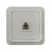 Розетка телефонная 1-м СП Bolleto 7034 16А IP20 бел. ASD / IN HOME 4690612000398