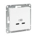 Розетка 2-м СП Эпика USB-C механизм бел. EKF UP1-SOW-2USBC