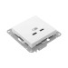 Розетка 2-м СП Эпика USB-C механизм бел. EKF UP1-SOW-2USBC