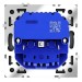 Розетка 1-м СП S70 16А с USB A+A с заземл. защ. шторки механизм черн. матов. Voltum VLS040408