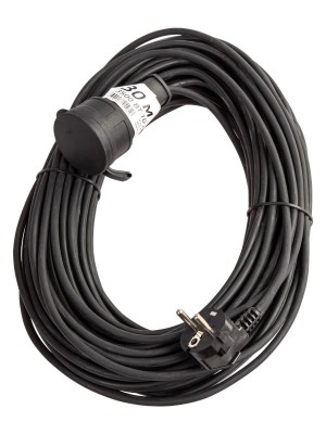 Удлинитель-шнур 1х30м 10А IP44 3500Вт 220-350В КГ 2х1.0мм каучук КОСМОС YSHKsm30m-1g(10A)KG