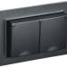 Розетка 2-м СП BRITE РСбш12-3-44-БрЧ 16А в сборе IP44 с крышкой черн. IEK BR-R26-16-44-K02-F