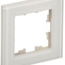 Рамка 1-м BRITE РУ-1-2-БрВа стекло ванильн. IEK BR-M12-G-K10